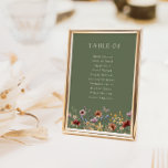 Numéro De Table Boho Wildflower<br><div class="desc">Simplifiez les arrangements de sièges grâce à nos numéros de table de Fleur sauvage Sage Green avec des noms d'invités. Le design fleur sauvage et la palette verte sauge sereine assurent à chaque table un aspect cohésif et accueillant tout en facilitant la recherche de sa place. Un ajout élégant et...</div>