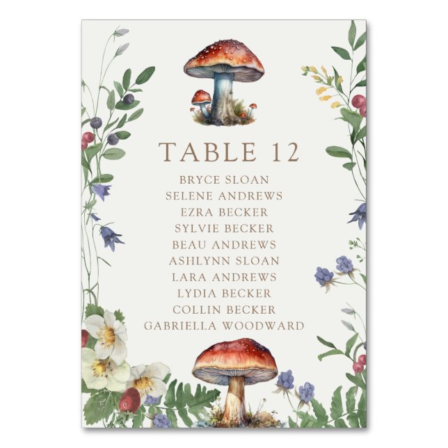 Numéro De Table Bois élégant | Mariage en forêt (Par défaut)