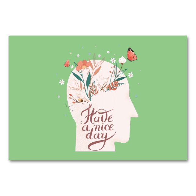 Numéro De Table Bonne Journée (Devant)