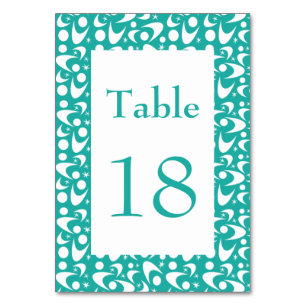 Numéro De Table Boomerangs du milieu du siècle