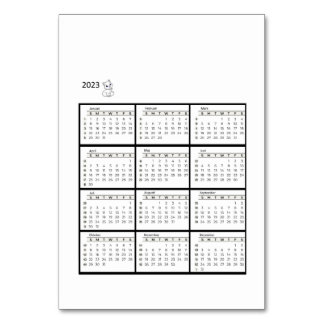 Numéro De Table bordkalender