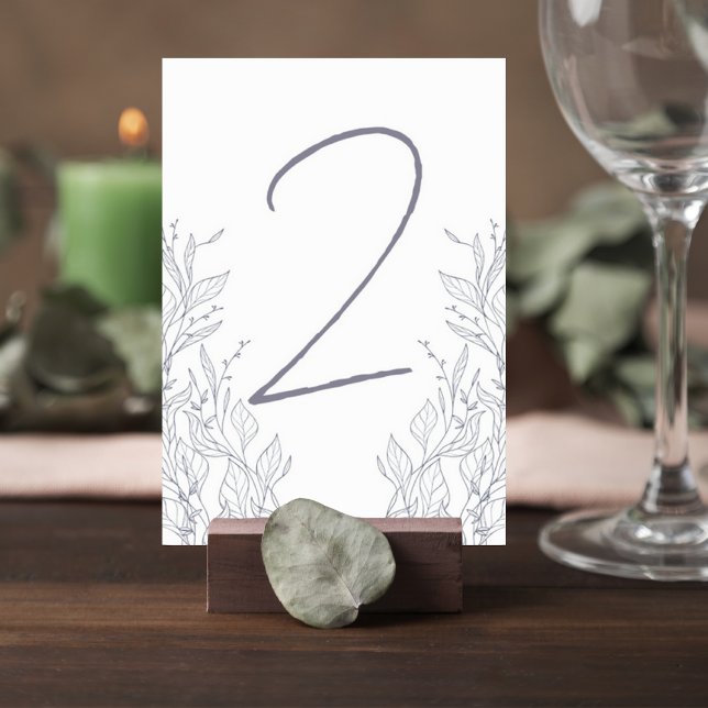 Numéro De Table Botanical Wedding Reception Table Number Card (Créateur téléchargé)