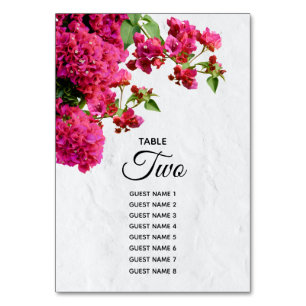 Numéro De Table Bougainvillea Méditerranée Grec Mariage
