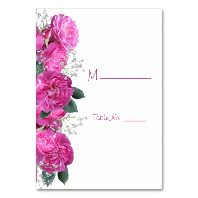 Numéro De Table Bouquet Floral Romantique Mariage (Par défaut)