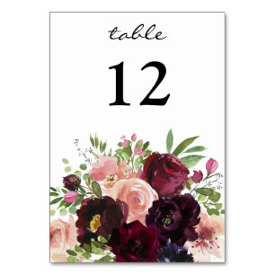 Numéro De Table Bourgogne & Flore Blush - blanc 3