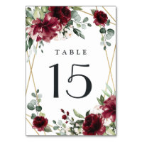 Bourgogne Rouge Bleu Or Mariage géométrique de ver