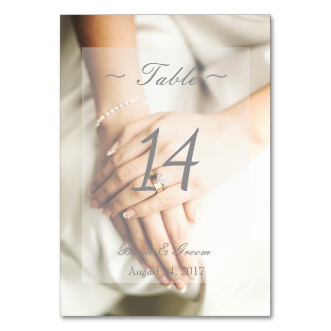 Numéro De Table Bride bague diamant modifiable Mariage Numéro de t (Par défaut)