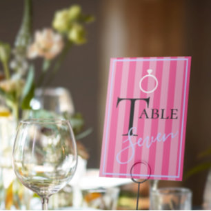 Numéro De Table BRIDE & CO Love Pink Bridal Lingerie Party