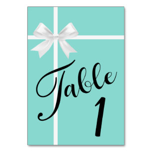 Numéro De Table BRIDE Turquoise Blue Tiara Showroom Center Party