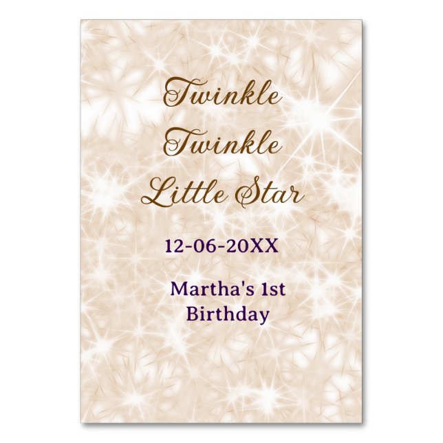 Numéro De Table Brown paillettes scintillement scintillement petit (Par défaut)