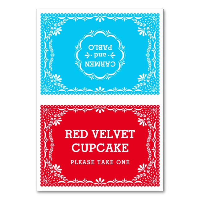 Numéro De Table Buffet de Mariage mexicain coloré Picado (Par défaut)