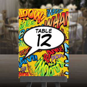 Numéro De Table Bulle de bande dessinée moderne et colorée