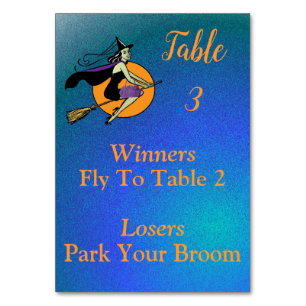 Numéro De Table Bunco October Witch Park Your Broom 3 de 4