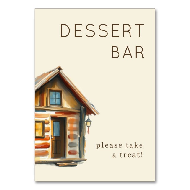 Numéro De Table Cabane rustique et confortable à l'aquarelle (Par défaut)