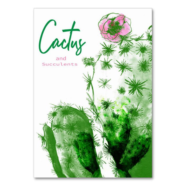 Numéro De Table Cactus Et Succulents (Par défaut)