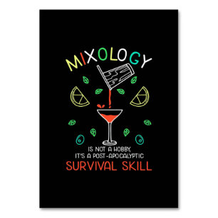 Numéro De Table Cadeau de Noël Bartender Mixologue