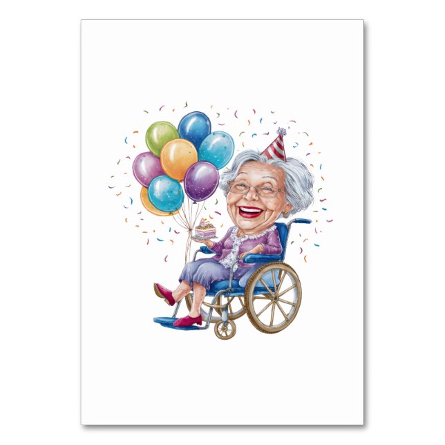 Numéro De Table Cadeau drôle d'anniversaire pour grand-mère âgée p (Par défaut)