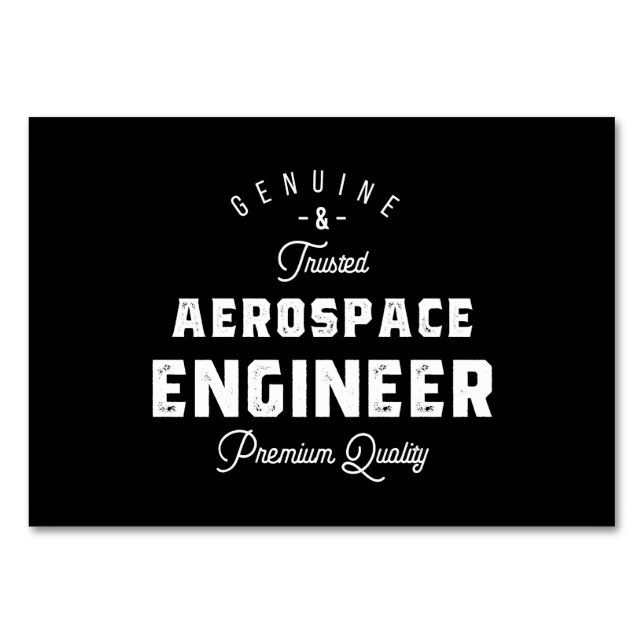 Numéro De Table Cadeau pour ingénieur aérospatial (Devant)