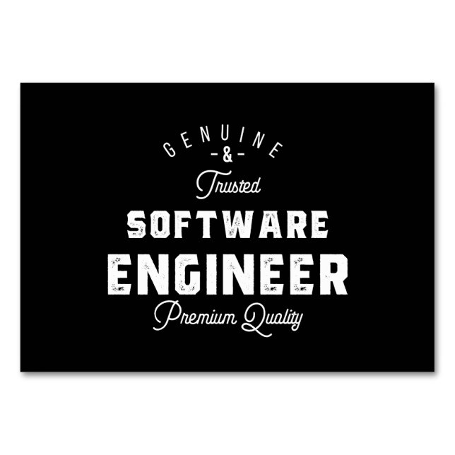 Numéro De Table Cadeau pour ingénieur logiciel (Devant)