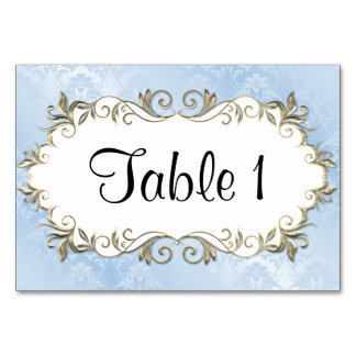 Numéro De Table Cadre bleu mariage