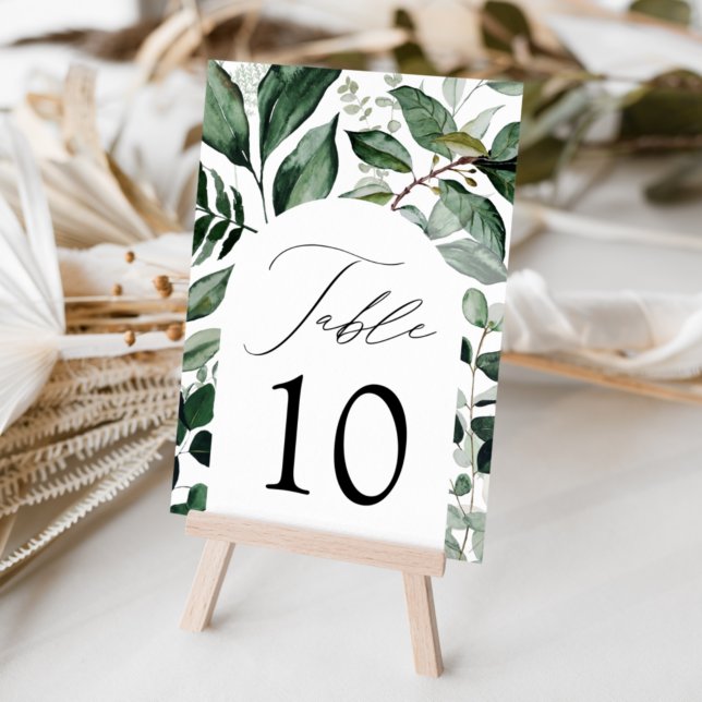 Numéro De Table Cadre de mariage à verdure abondante (Créateur téléchargé)