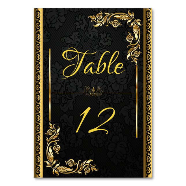 Numéro De Table Cadre doré (Par défaut)