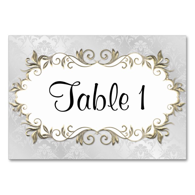 Numéro De Table Cadre mariage en argent (Devant)