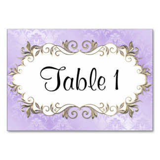 Numéro De Table Cadre violet mariage
