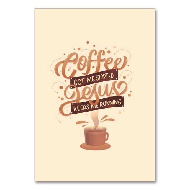 Numéro De Table Café Lover Et Jésus (Par défaut)