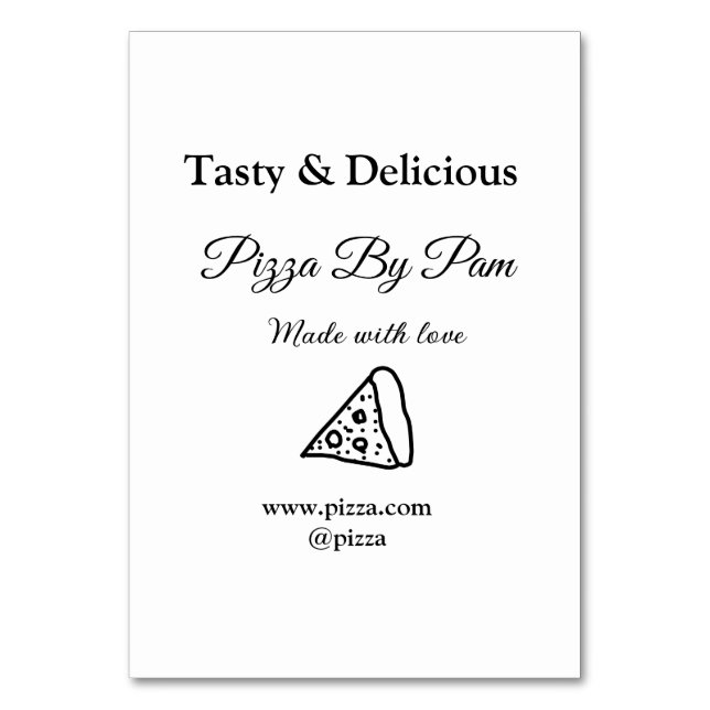 Numéro De Table Café restaurant pizza savoureuse fait avec amour a (Par défaut)