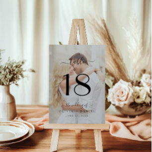 Numéro De Table Calligraphie classique moderne photo Mariage