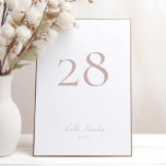 Numéro De Table Calligraphie formelle classique Mariage rose<br><div class="desc">Ce design fait partie d'une collection; s'il vous plaît contactez-moi si vous avez besoin d'aide pour trouver des designs ou des produits correspondants; également disponible en couleurs alternatives</div>