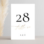 Numéro De Table Calligraphie or jaune Mariage moderne<br><div class="desc">Calligraphie or jaune Mariage moderne Numéro de table - moderne et impressionnant - partie d'une collection</div>