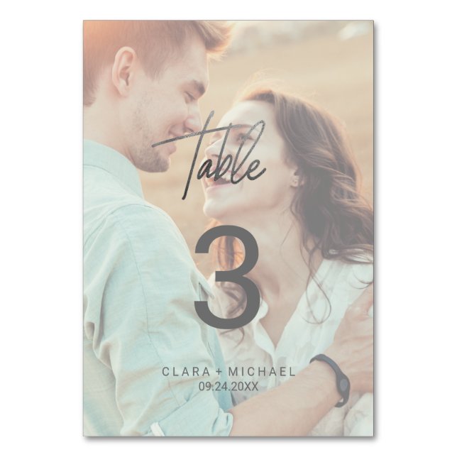 Numéro De Table Calligraphie Whimsical Silver Numéro de la table p (Par défaut)