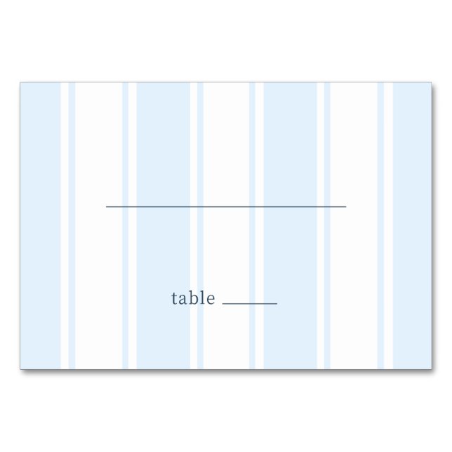 Numéro De Table Calm Blue Stripes (Devant)
