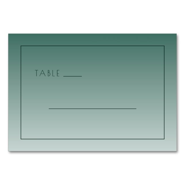 Numéro De Table Calm Teal Minimalist Table Sign (Devant)