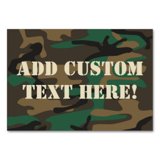 Numéro De Table Camouflage militaire Brown vert