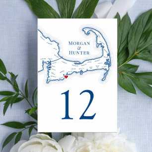 Numéro De Table Cape Cod Destination Wedding