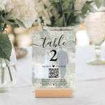 Numéro De Table Capturez le Mariage photo Love QR Code Light 2<br><div class="desc">Ajoutez une touche de finition personnalisée aux décorations de la réception de mariage avec des cartes personnalisées de photo et de numéro de table QR Code. Les images et tout le texte sont simples à customiser, et peuvent être différents ou les mêmes à l'avant et à l'arrière. Si vous préférez,...</div>