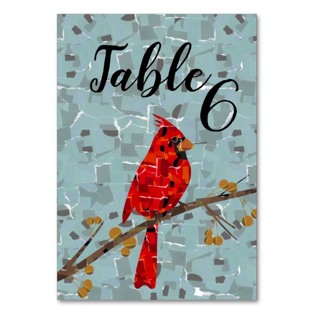 Numéro De Table Cardinal rouge, l'oiseau de Noël (Par défaut)