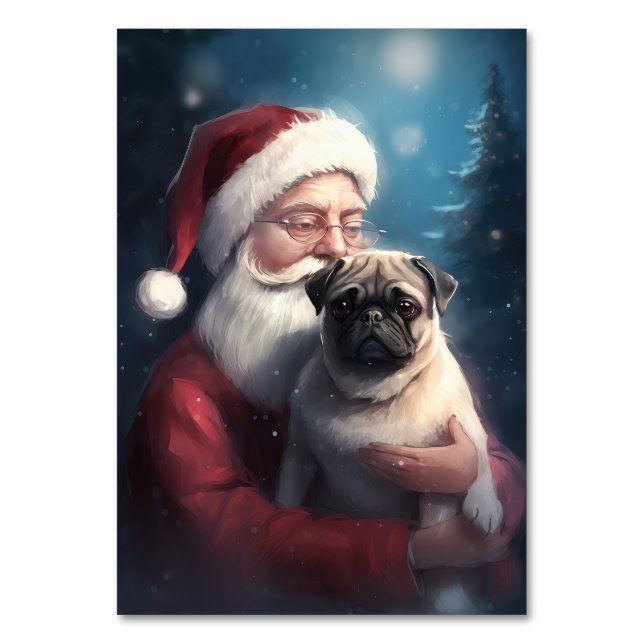 Numéro De Table Carlin avec le Père Noël Fête de Noël (Par défaut)
