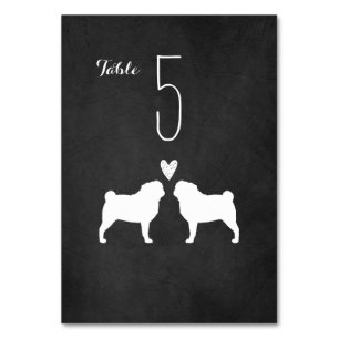 Numéro De Table Carlin Silhouettes Chalboard Style Mariage