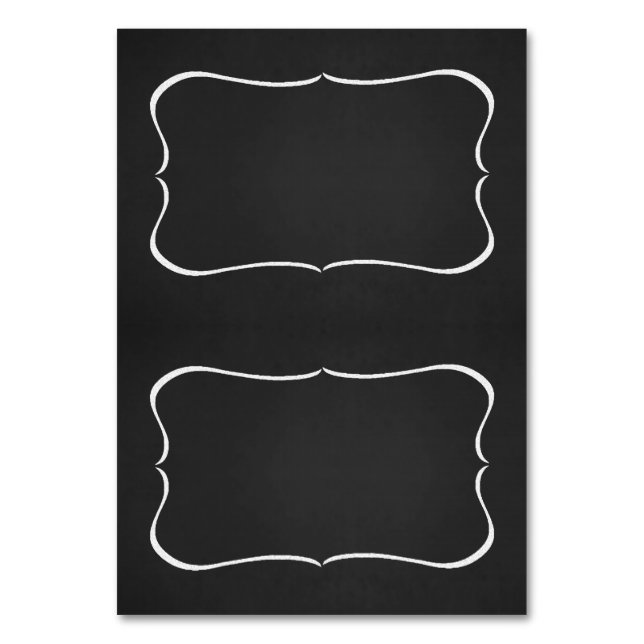 Numéro De Table Cartes-emplacements personnalisables Faux Chalkboa (Par défaut)