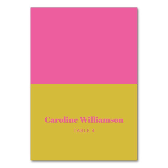 Numéro De Table Carton de la Chartreuse Rose Chaud (Par défaut)