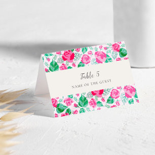 Numéro De Table Carton de Table Fleurs de Jardin Mariage Pétales d