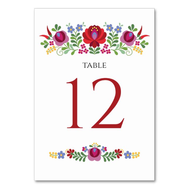 Numéro De Table Carton de table poivrons rouges hongrois (Par défaut)