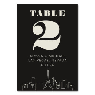 Numéro De Table Casino Las vegas Mariage Skyline