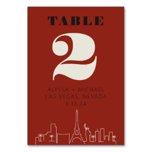 Numéro De Table Casino Las vegas Mariage Skyline