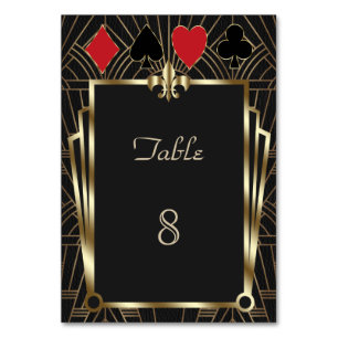 Numéro De Table Casino Royale Poker 40e fête d'anniversaire