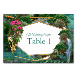 Numéro De Table Célébration au lac Magical Imaginaire